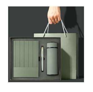 Wholesale Enterprise A5 Leather <b>Notebook</b> Gift Set Customized <b>Diary</b> with Pen Business Gift Box - Product Image 1