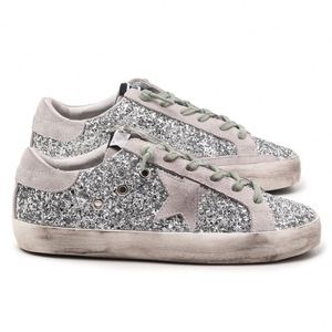 Chaussures classiques sportives en maille à lacets en TPU confortables avec étoile à paillettes noires, en cuir véritable de qualité supérieure pour l'hiver et le printemps - Product Image 3