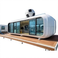 Maisonnette moderne Apple Cabin avec conteneur plat et structure en acier préfabriquée pour usage domestique, bureau ou camping