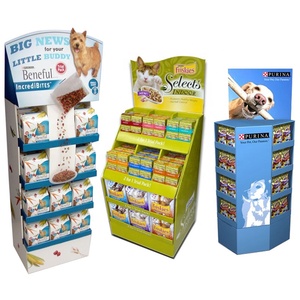 Factory Custom ized Cardboard Display für Tiernahrung POP Display Supermarkt Einzelhandel Hunde katzen Food Display Racks zum Verkauf - Product Image 1