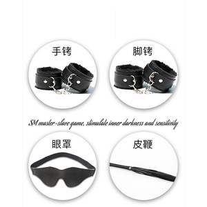 SM manufacturer's <b>set</b> combination couple's training <b>bondage</b> plush leather six-piece <b>set</b> alternative sex products foreign trade - Product Image 3