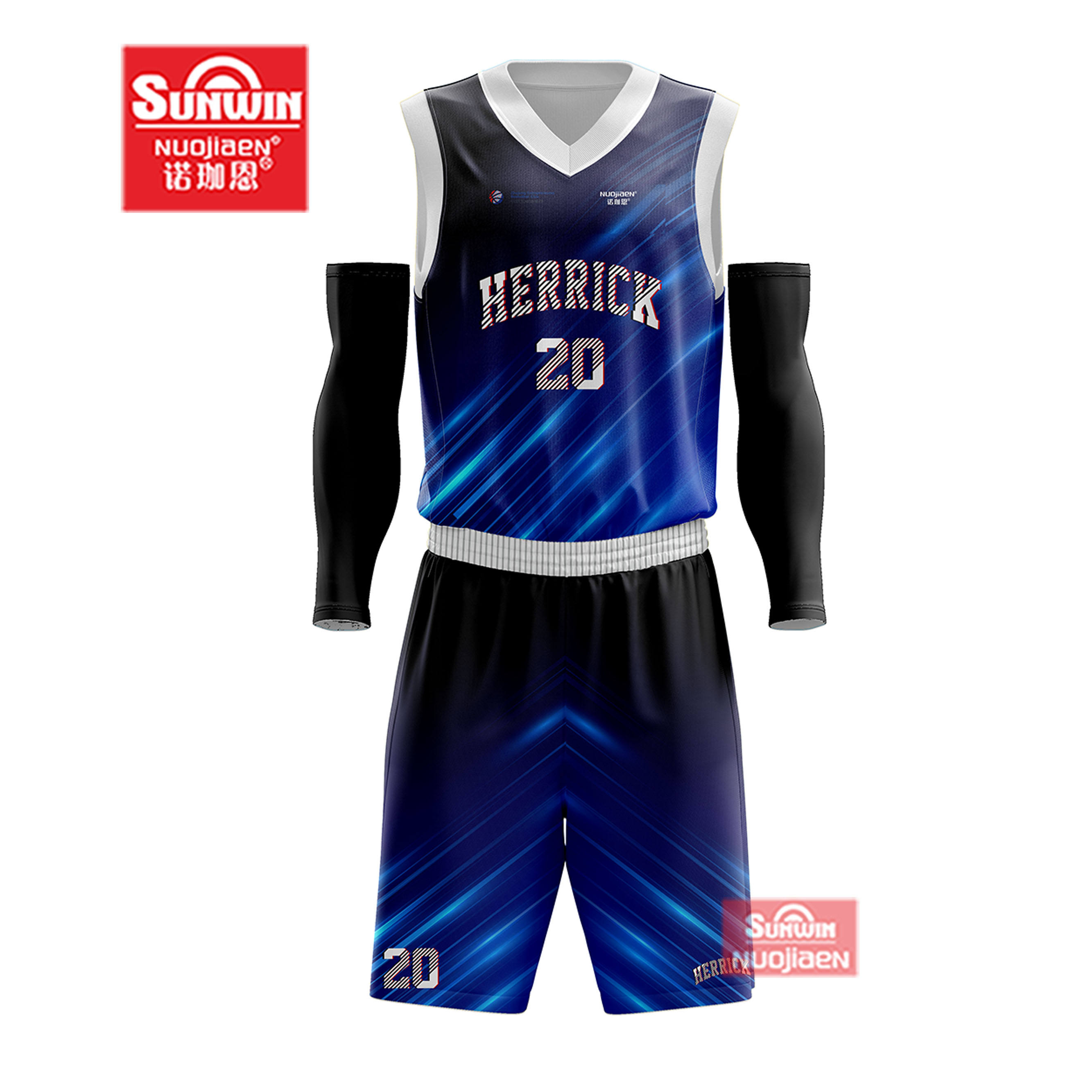 Royal Blue Black Basketball Uniforms Custom Basketball Jersey