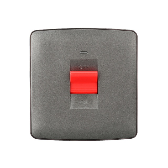 UK Standard 45A D.P. Switch with Neon, Best Selling International Wall Switch with LED Light for Household Electrical Use