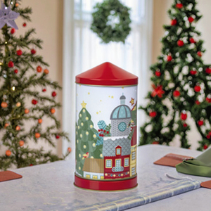 Boîte en fer blanc personnalisée, style maison de Noël, boîte en fer blanc pour bonbons, biscuits, grains de café, emballage cadeau - Product Image 4