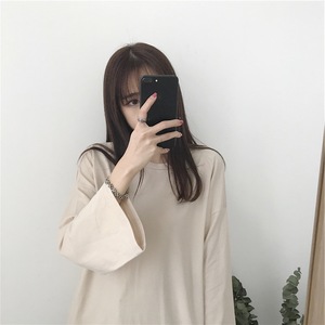 Solide lâche à manches longues <span class=keywords><strong>chaud</strong></span> femmes doux bonbons couleurs haut en gros polyester femmes <span class=keywords><strong>t</strong></span>-<span class=keywords><strong>shirt</strong></span> uni - Product Image 6