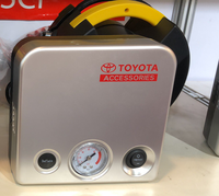 Pompe à cylindre argentée de 28mm pour pneu de voiture mini compresseur d'air portable avec manomètre DC12v gonfler ou dégonfler le gonfleur de voiture