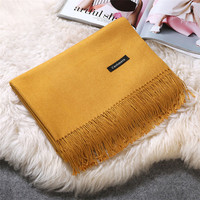 Lady Fashion Style 200*70Cm Solid Color Soft Scarf Cashmere Shawl Wrap Pashmina Unisex Hijab Headband