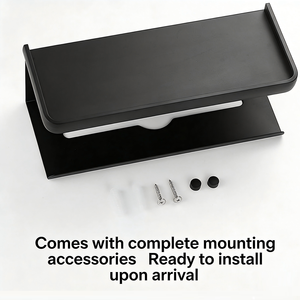 Support mural de téléphone pour salle de bain, porte-serviettes en papier, porte-rouleau de papier toilette en métal sans perçage - Product Image 3