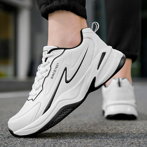 Chaussures de sport en cuir pour hommes, antidérapantes, grandes tailles, décontractées, pour la course, les voyages quotidiens et les trajets, vente en gros, en stock - Product Image 4