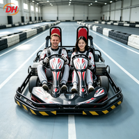 Kart à pédales essence 2 places pour adultes, kart de location commercial, buggy de course deux personnes, kart à pédales 428 à transmission par chaîne haute vitesse pour sites extérieurs