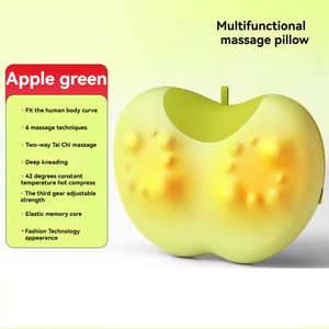 2025 Bestseller Apfel förmiges gelbes zervikales elektrisches <span class=keywords><strong>Massage</strong></span> kissen Kissen Infrarot-Physiotherapie Beheizte Gedächtnis schaum <span class=keywords><strong>massage</strong></span> - Product Image 2