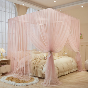 Nouvelle moustiquaire de plafond 2026 en dentelle, simple, élégante, couleur unie, universelle pour chambre à coucher, modèle export. - Product Image 3