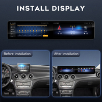 Radio para Auto Android con Pantalla Dual de 12.3 Pulgadas, Navegación GPS Automotriz, Unidad Principal Carplay para Mercedes Benz Clase A