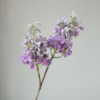 Bunga Lilac Buatan Real Touch 2 Tangkai Warna Ungu Biru Putih untuk Dekorasi Meja Tengah Pernikahan Pesta Rumah
