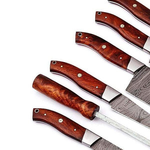 Ensemble de couteaux de chef professionnels en acier Damas faits à la main Pak Enterprises, qualité supérieure, ensemble de couteaux en acier Damas faits à la main - Product Image 6