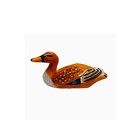 Ensemble de jouets d'animaux en bois sculpté, canard, jouet éducatif préscolaire pour enfants