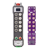 Émetteur-récepteur radio sans fil industriel rechargeable 10 touches à vitesse unique IP67 pour pont roulant, interrupteur de commande à distance