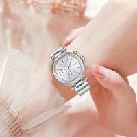 Mini Focus MF0494L MF 0494 jam tangan wanita merek Fashion tahan air jam tangan Quartz wanita baja tahan karat jam tangan untuk Montre Femme Reloj