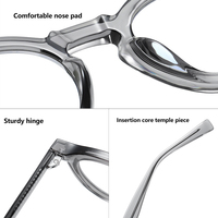 Lunettes de jeu rondes rétro OEM/ODM, monture optique vintage en acétate de haute qualité, hommes femmes, anti-lumière bleue, lunettes de protection