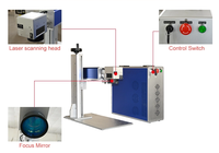 Haute vitesse 110x110mm 150x150mm 200x200mm 300x300mm 20W 30W 50W 100W Imprimante laser à fibre Machine de marquage laser à fibre