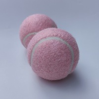 Balle de tennis rose avec logo personnalisé, modèle 6288, pour étudiantes, débutantes, entraînement professionnel, pratique amateur, haute élasticité