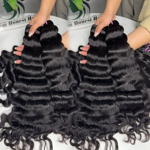 Private Label Raw Cambodian Hair Wholesale Double Drawn Coily Cambodian Wavy Bundles For Hair Salon Business - Product Image 2