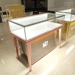 Vitrine de magasin de bijoux moderne haut de gamme 2024, <span class=keywords><strong>comptoir</strong></span> rond avec miroir, éclairage LED, pour la vente, le stockage et l'exposition - Product Image 6