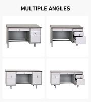 Populaire Top Vente Bureau Blanc Moderne Bureau Exécutif Bureau Unique Bureau Avec Tiroirs Verrouillables