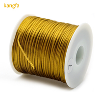 Cuerda de 1mm para DIY con borlas y cuentas, cuerda de nailon para nudos chinos, cuerda de cola de rata, pulsera, cordón de seda trenzado, hilo de jade para diseño de chanclas