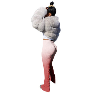 Las mujeres Top y apilados pantalones ropa de verano Streetwear conjuntos de manga corta Club trajes de mujer - Product Image 6
