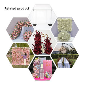 Винтажная роза красная искусственная Цветочная арка для мероприятия дорожное Руководство украшение на свадьбу День рождения - Product Image 5