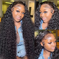 Perruque de cheveux humains 13x6 Raw 30 pouces, Lace Frontal Invisi-String sans colle, Lace Front 360 Full HD, Cheveux indiens Body Water Wave, pour revendeurs