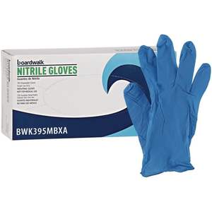 Guantes Desechables de Nitrilo Azules Boardwalk Serie 395, Sin Polvo, Tamaño Mediano, 5 Mil de Grosor, Uso General, 100/Caja - Product Image 1
