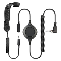 Tali Fleksibel Dapat Dilepas Desain Mikrofon SPK Earphone & Headphone Musik Berkabel Kit Pemasangan Helm Peredam Kebisingan Colokan 3.5mm