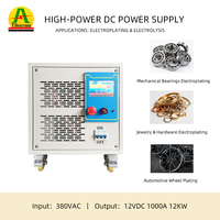 12V 1000A 12kW High Frequency DC Power Supply Switching Rectifier for Metal Electroplating Plating Tank&Electroplating