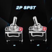 Interrupteur à bascule robuste 15A 250V 20A 125V SPST 2 broches ON/OFF pour voitures, camions, bateaux, voitures de course