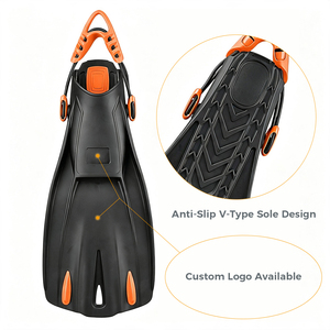 ฟินดำน้ำ Aloma Professional Scuba Diving น้ำหนักเบาสำหรับผู้ใหญ่ ฟินดำน้ำแบบปรับได้สำหรับดำน้ำตื้นและดำน้ำลึก - Product Image 2