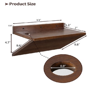 Living Room <strong>Floating</strong> Nightstand Wood <strong>Shelves</strong> Bedside Tables <strong>Desk</strong> Wall Mounted Modern Z Shaped <strong>Floating</strong> <strong>Shelves</strong> - Product Image 3