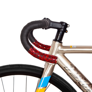Bande de guidon de vélo réfléchissante à engrenage fixe vélo de route ceinture perforée en cuir PU respirant doux bande de guidon de vélo de route - Product Image 3