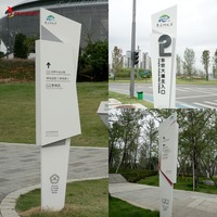 BrandnewSign Premium LED Boîte à lumière pour la publicité d'entreprise en plein air Cadre en aluminium avec tissu Matériau acrylique Nouveau Pylône Signe