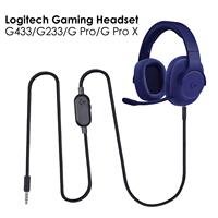 Câble audio G233 de remplacement pour casques de jeu filaires Logitech G433 G Pro G Pro X, cordon auxiliaire compatible avec Xbox One PS4 PS5 PC, 6,6 pieds
