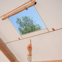 Tente de camping gonflable 12 m² 420D Oxford Tissu Colonne d'air à deux pièces Installation rapide Abri extérieur étanche