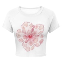 Chemise à imprimé floral esthétique hawaïenne tropicale, logo Aloha Hibiscus personnalisable, tissu en toile anti-UV pour femmes, idéale pour la plage en été
