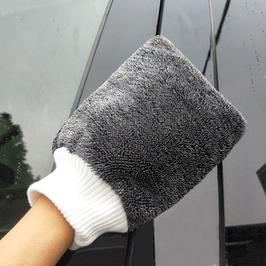 Guante de microfibra para lavado de autos de uso diario, 22x15cm, tela trenzada gruesa para limpieza y detallado de vehículos - Product Image 2