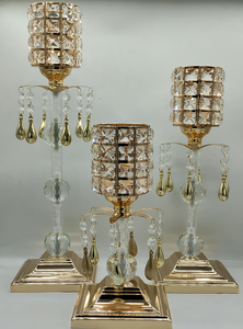 Portavelas hecho a mano personalizado, portavelas de oro, centro de mesa de boda, portavelas de metal, candelabros de oro - Product Image 4