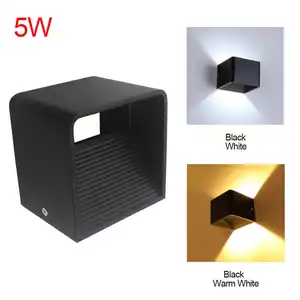 Modern Simplicity LED Wall Mount Light Up Down Cube Outdoor Fixtures Decorative Indoor Bedroom Rechargeable Sensor Wall Lamp