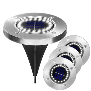 16 lampes solaires de jardin d'extérieur <span class=keywords><strong>à</strong></span> LED, corps en acier inoxydable, IP55 résistant <span class=keywords><strong>à</strong></span> l'eau, alimentées par batterie, pour allée, patio, paysage, <span class=keywords><strong>spot</strong></span> - Product Image 1