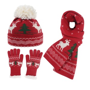 2025 noël hiver <span class=keywords><strong>bonnet</strong></span> écharpe <span class=keywords><strong>gants</strong></span> ensemble 3 pièces plaine dessin animé tricoté chaud chapeau pour filles femmes hommes pour la fête cadeau de noël - Product Image 6