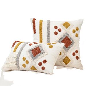 Housse de coussin personnalisable en velours brodé style bohème, 100 % coton, faite à la main, écologique, avec fermeture éclair - Product Image 5