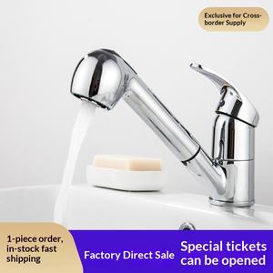 Robinet de cuisine en alliage de zinc et cuivre, extractible, chaud/froid, télescopique, en céramique, monocommande, pour évier de lavage de légumes, douche extérieure - Product Image 3